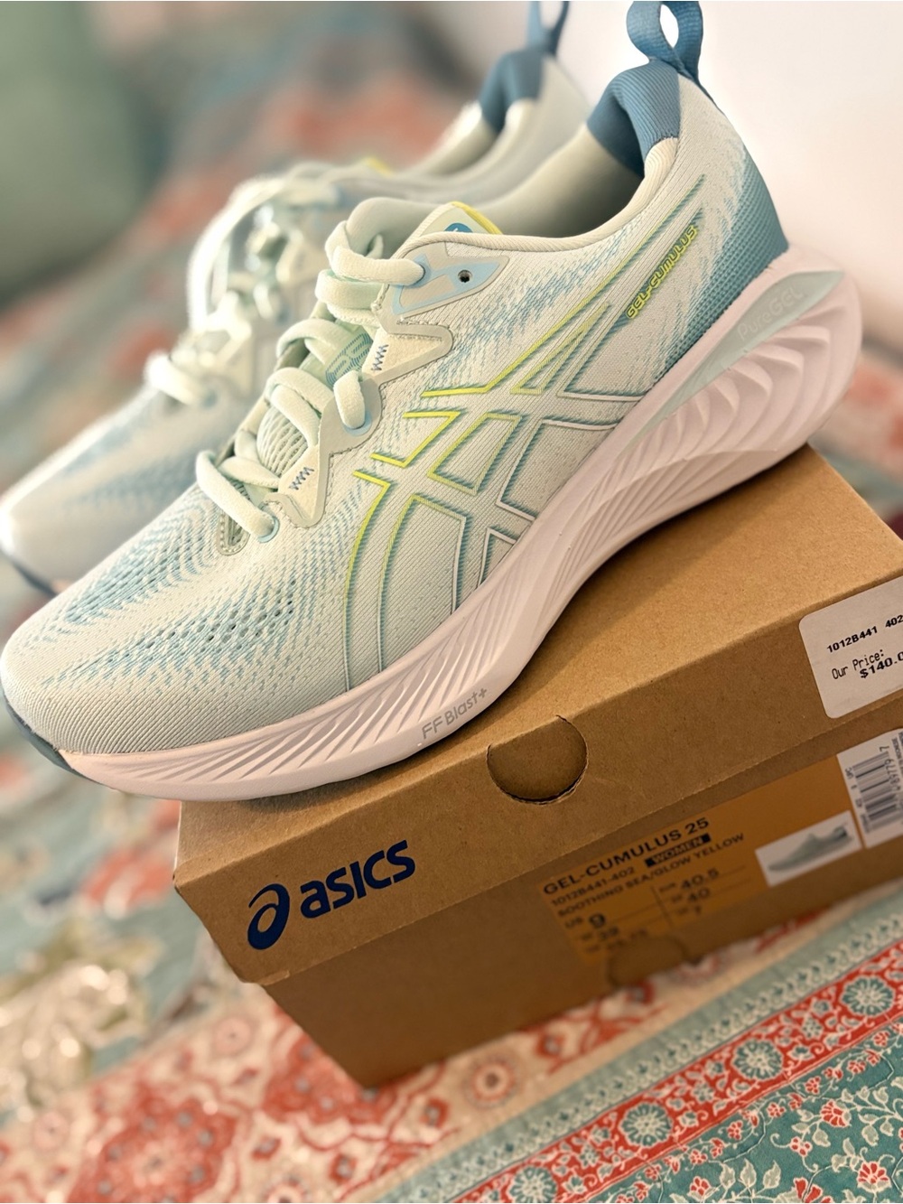 ASICS Women's GEL-Cumulus Athletic Shoes - Mint Green & Light Blue